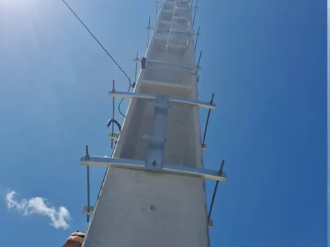 Antenna mounts on the tower