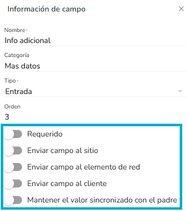 Campos adicionales en workflows