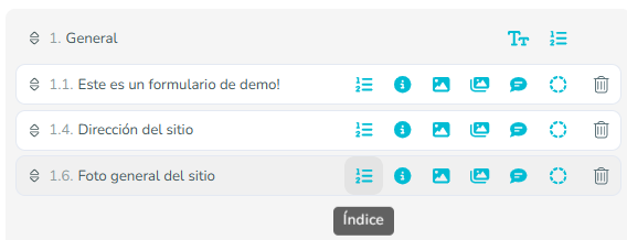 Propiedades de las preguntas a visualizar