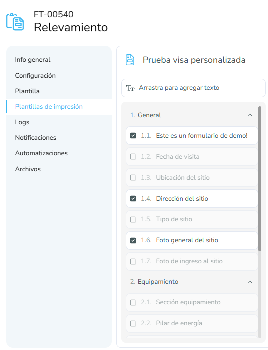 Seleccionar preguntas