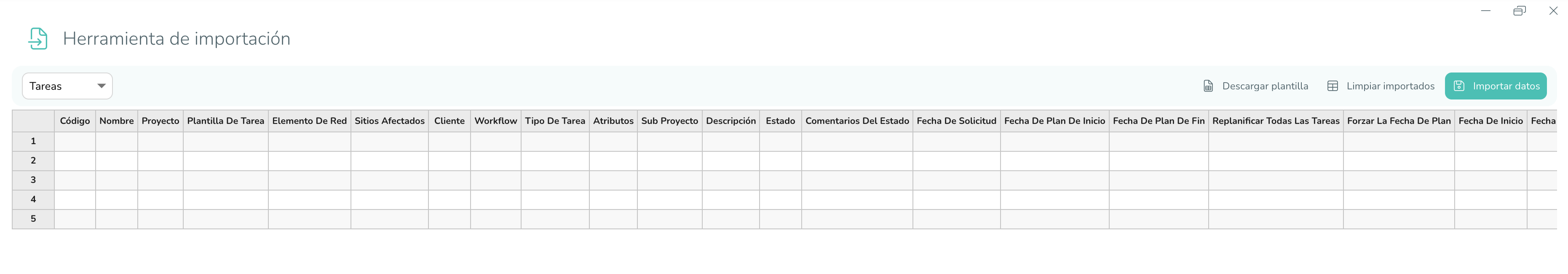 Importador de Tareas