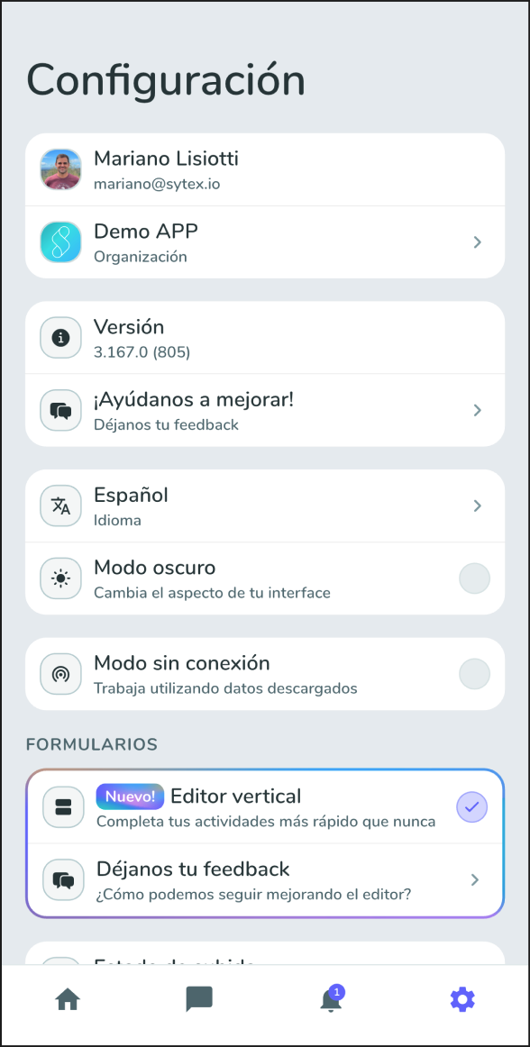 Configura tu app Sytex