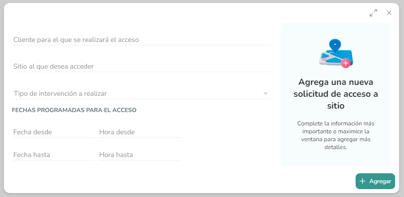 Quick add de solicitudes de acceso a sitio